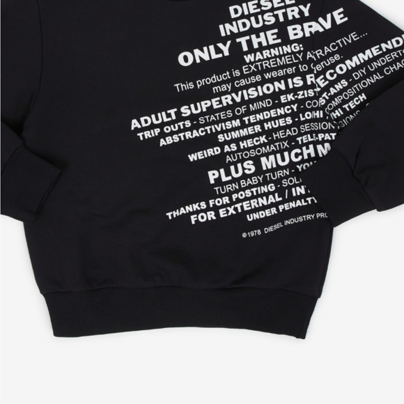 Diesel Warning label sweatshirt - Picture 3 of 4